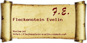 Fleckenstein Evelin névjegykártya