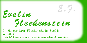 evelin fleckenstein business card